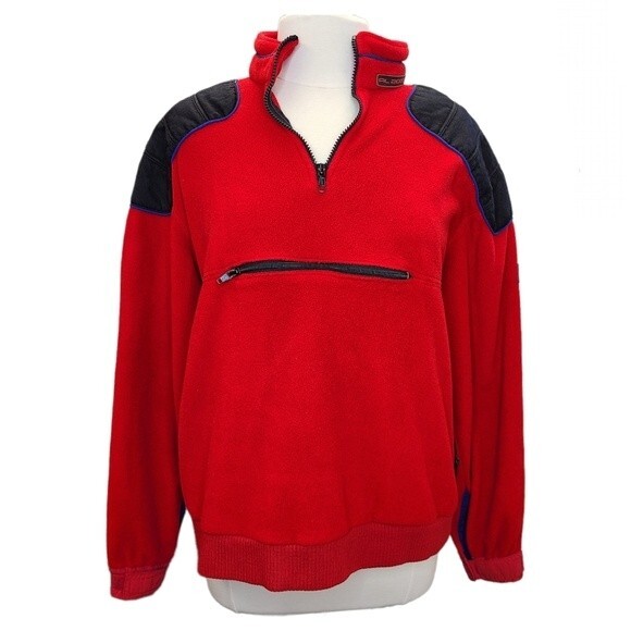 Vintage 90s Polo Ralph Lauren Fleece Sweater M - Picture 1 of 11
